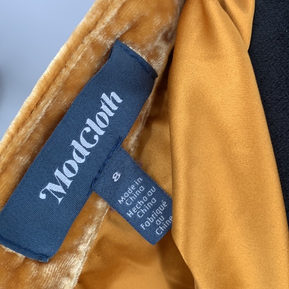 NWT ModCloth skirt gold velvet size 8 with Pockets - Picture 8 of 8